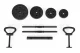 Adjustable Dumbbell Set 40 kg (2×20 kg) with Barbell Connector and Kettlebell Handle