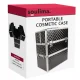 Soulima 00022529 XL Cosmetic Train Case, Black/Silver