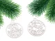 Wooden Christmas Tree Ornaments, Decorations, 20 Pcs, White