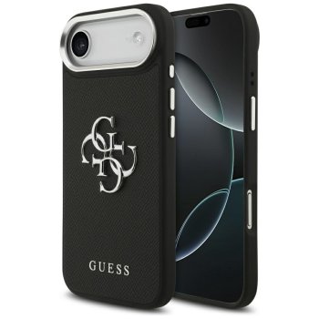 Guess Grained Big 4G Classic Logo Case for iPhone 17 Air, Black