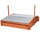 Iso Trade Folding Wooden Sandbox with Canopy, 118x118 cm
