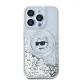 Karl Lagerfeld Liquid Glitter Choupette Head MagSafe Case for iPhone 14 Pro / 15 Pro, Transparent