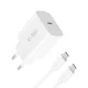 Tech-Protect NC20W PD 20W USB-C Wall Charger with USB-C Cable - White