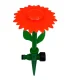 Automatic Flower-Shaped Garden Sprinkler with 1/2\" Hose Connector, Green