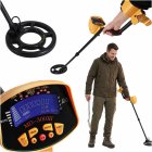 LCD Metal Detector MD3010 with Waterproof Coil, black, orange