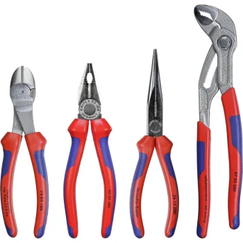 Pliers Set KNIPEX Basic Chrome 00 20 01 V17 in Foam Inlay (4 Pieces)