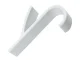 Bathroom Radiator Hanger Hooks, 2 pcs, White