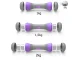 Adjustable Dumbbell Pair for Fitness Aerobics Sports Strength Training, 3-in-1 Weight Options (1/1.5/2 kg), Purple