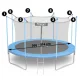 Neo-Sport Trampoline Inner Safety Net 366-374 cm (12ft), 8 Poles