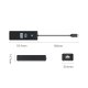 Orico PWCUR-C3 3-Port USB Hub (USB-A 3.0, USB-C 3.0, RJ45), 0.15m, Black