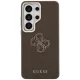 Guess Grained Big 4G Metal Logo Case for Samsung Galaxy S26 Ultra - Brown