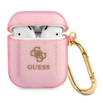 Guess AirPods Cover Glitter Pink