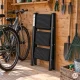 Folding 3-Step Steel Ladder with Safety Lock ModernHome, Black