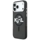 Karl Lagerfeld IML Glitter Karl & Choupette Sketch Logo MagSafe Phone Case Cover iPhone 17 Pro Max - Black