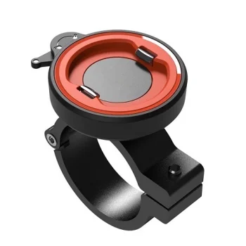 Phone Holder for Bicycle, Motorcycle, Scooter, 22.2-35 mm, Black/Orange