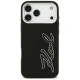 Karl Lagerfeld FW Grained Signature Logo Case for iPhone 17 Pro Max, Black