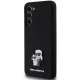 Karl Lagerfeld Samsung Galaxy S24+ Case Silicone Karl&Choupette Metal Pin, Black