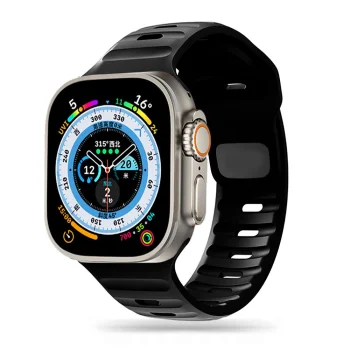 Laikrodžio dirželis Tech-Protect IconBand Line, skirtas Apple Watch (42/44/45/49 mm), juodas