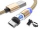 Magnetic charging cable 3-in-1 Micro USB, Type-C, Lightning, 1m, gold