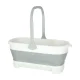Collapsible Rectangular Mop Bucket with Handle, 15L, Grey