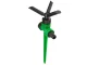 Rotating Pulsating Garden Sprinkler 360°, Green/Black