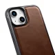 iCarer Leather Oil Wax Genuine Leather Case for iPhone 14 Plus, MagSafe Compatible, Brown (WMI14220719-BN)