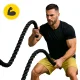 4FIZJO Power Battle Rope Training Rope 15 m, Black