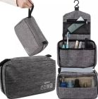 Travel Folding Cosmetic Bag, Hanging Toiletry Bag, Gray