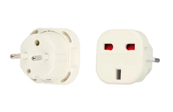UK to EU (Poland) Travel Plug Adapter, White