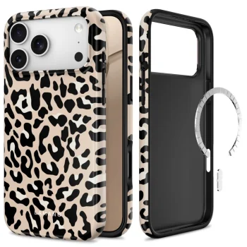 Tech-Protect Lamano MagSafe Case for iPhone 18 Pro / 17 Pro, Beige and Black