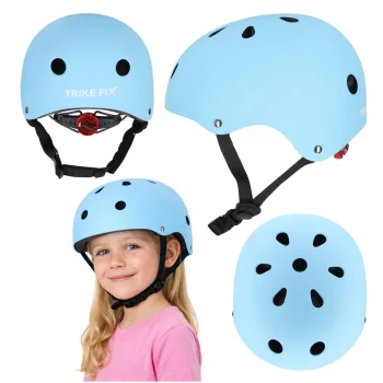 Kids' Cycling Helmet Trike Fix with LED, M (55-58 cm), Blue