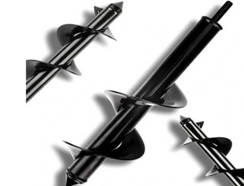 Garden Auger Drill Bit for Planting Earth Hole Borer 25cm, Black