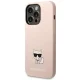 Karl Lagerfeld Silicone Choupette Body Case for iPhone 14 Pro, Pink