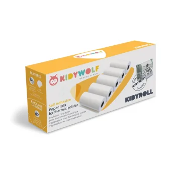 Kidywolf Kidyroll Self-Adhesive Thermal Paper for Kidyprint Camera, 5 pcs