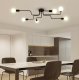 Modern 6-Arm Spider Ceiling Light Chandelier, Black