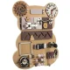 Kruzzel 22584 Educational Toy Wooden Manipulation Sensory Busy Board, Bear