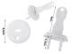 Socket Covers with Key, 15 pcs, White