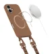 Tech-Protect iPhone 16 Case MagNecklace MagSafe with Lanyard, Brown