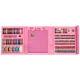 Art Drawing Set in a Suitcase, 208 pcs, Pink