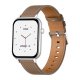 COLMI C28 Smartwatch - Silver / Brown Leather Strap