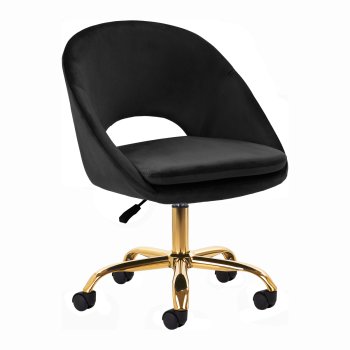 Swivel beauty chair 4Rico QS-MF18G velvet, black