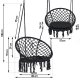 Sofotel BOHO Hammock Chair Hanging Swing for Patio and Garden, Black