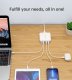 Choetech PD8008 100W GaN fast charger 2x USB-A / 2x USB-C - white