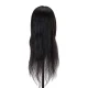 Gabbiano WZ1 Hairdressing Training Head Natural Hair, 42 cm, Black
