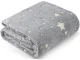 Soft Glow in the Dark Throw Blanket with Stars 150x200 cm, Grey