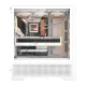DarkFlash AIRNOVA Big Tower Computer Case with 3 Fans, White