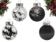 Christmas Tree Baubles 6 cm, Set of 24, Black
