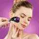 Derma Roller Facial Massage Roller 0.5mm, Dark Purple