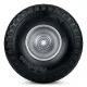 Humberg 3.00-4 Tubeless Wheel for Wheelbarrows and Garden Carts, Black/Silver