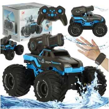 RC Amphibious Car with Water Cannon and Gesture Control, Blue